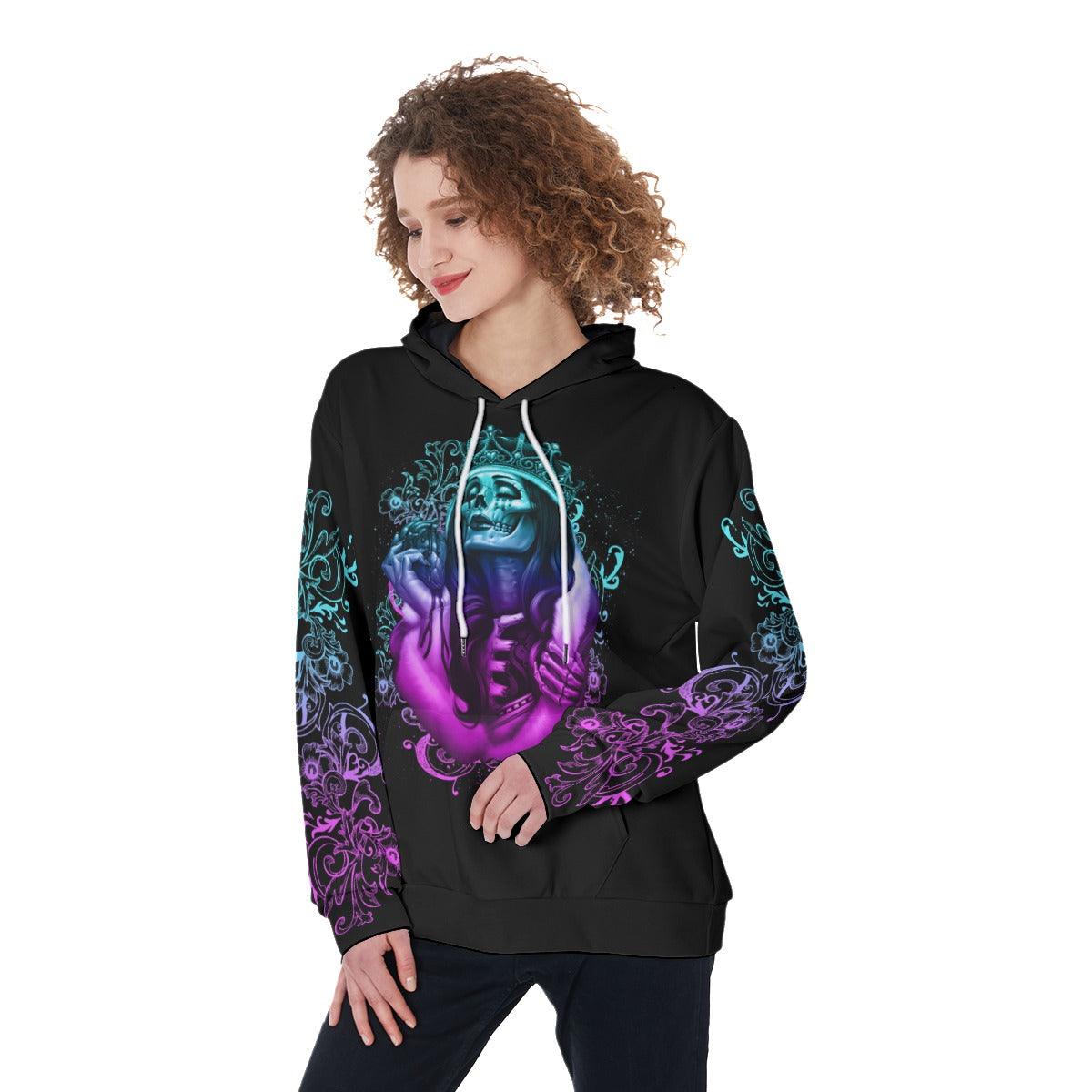 Bitch I'm Not A Princess I'm The Fucking Queen Funny Hoodie For Women - Wonder Skull