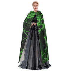 Green Thunder Skull Hooded Cloak - Wonder Skull