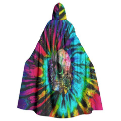 Tie Dye Skull Hooded Cloak - Wonder Skull