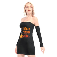 I Want To Be A Witch Off-shoulder Back Lace-up Dress - Wonder Skull