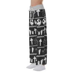 Goth Nightmare High-waisted Straight-leg Trousers - Wonder Skull