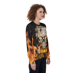 Skull Fire Heavy Fleece Sweatshirt - Wonder Skull