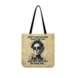 Don't Keep Rolling On By, Hit Like Tote Bags - Wonder Skull