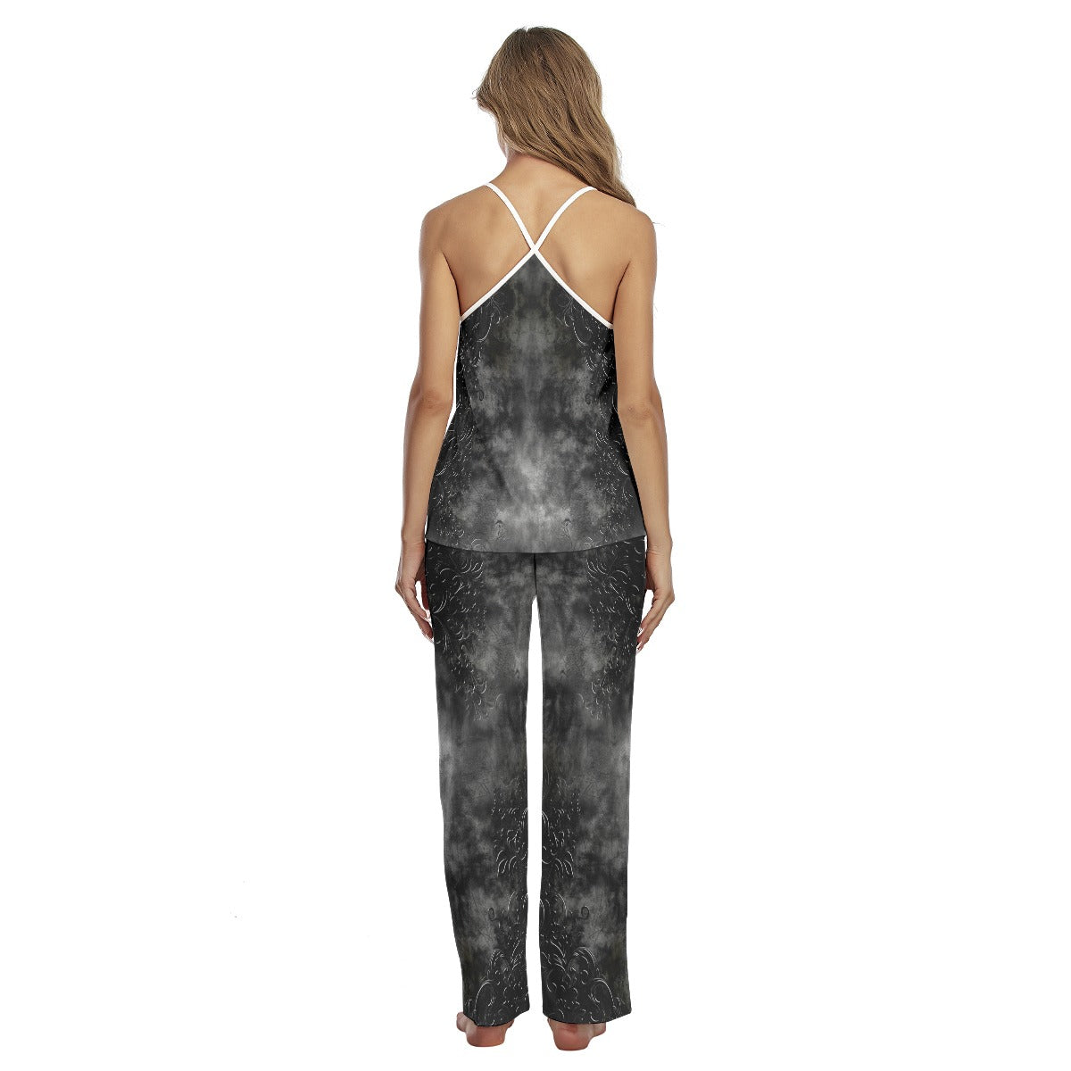 Red Blue Skull Art Cami Pajamas Sets For Women Sleepwears Combo - Wonder Skull