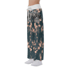 Tie Dye Camo Skull Mom High-waisted Wide Leg Pants - Wonder Skull