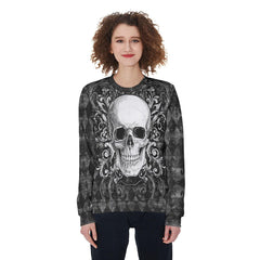 Gothic Skull Heavy Fleece Sweatshirt - Wonder Skull