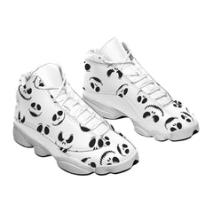 Nightmare Pattern Black Men's Curved Basketball Shoes - Wonder Skull