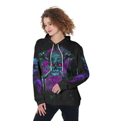 Gothic Skull The Good Girl In Me Funny Hoodie For Women - Wonder Skull