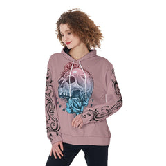 The Good Girl In Me Gothic Skull Funny Hoodie For Women - Wonder Skull