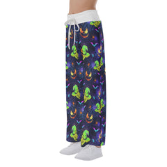 Halloween Boo Nigthmare Art Women's High-waisted Wide Leg Pants | Wonder Skull