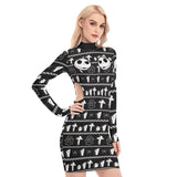 Ghost Nightmare Waist Hollow Hip Dress - Wonder Skull