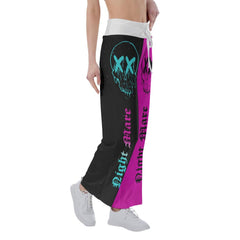 Hot Skull Face Nightmare High-waisted Straight-leg Trousers - Wonder Skull