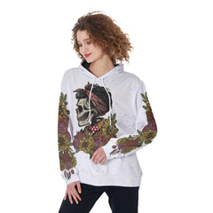 Warning This Tattooed Girl Flower Funny Hoodie For Women - Wonder Skull