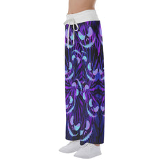 Tiedye Violet Nightmare Women's High-waisted Wide Leg Pants | Wonder Skull