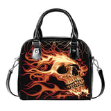 Skull Fire Leather Bag, Amazing Purses For Women - Wonder Skull