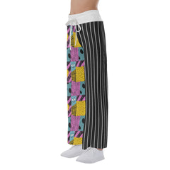 Nightmare Theme Art Women's High-waisted Wide Leg Pants | Wonder Skull