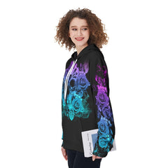 Colorful Flower Skull The Good Girl In Me Funny Hoodie For Women - Wonder Skull