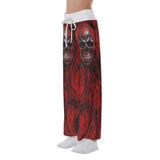 Red Blood Dripping Skull High-waisted Wide Leg Pants - Wonder Skull