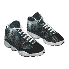 Skull Flaming Spine Spiral Women's Sneaker Shoes - Wonder Skull