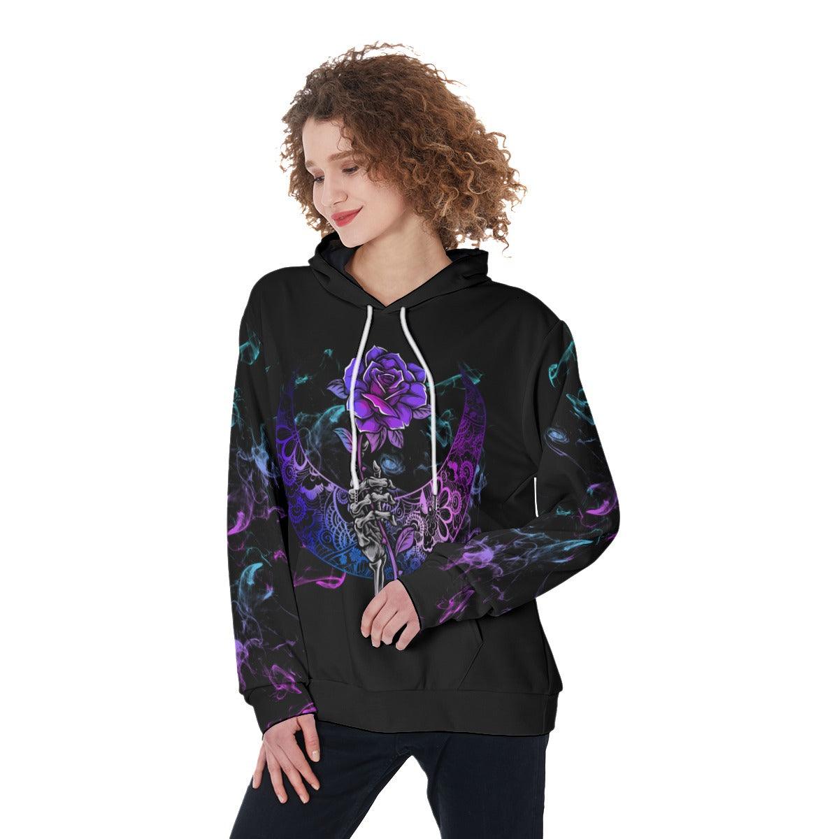 In My Defense The Moon Was Full Funny Hoodie For Women - Wonder Skull