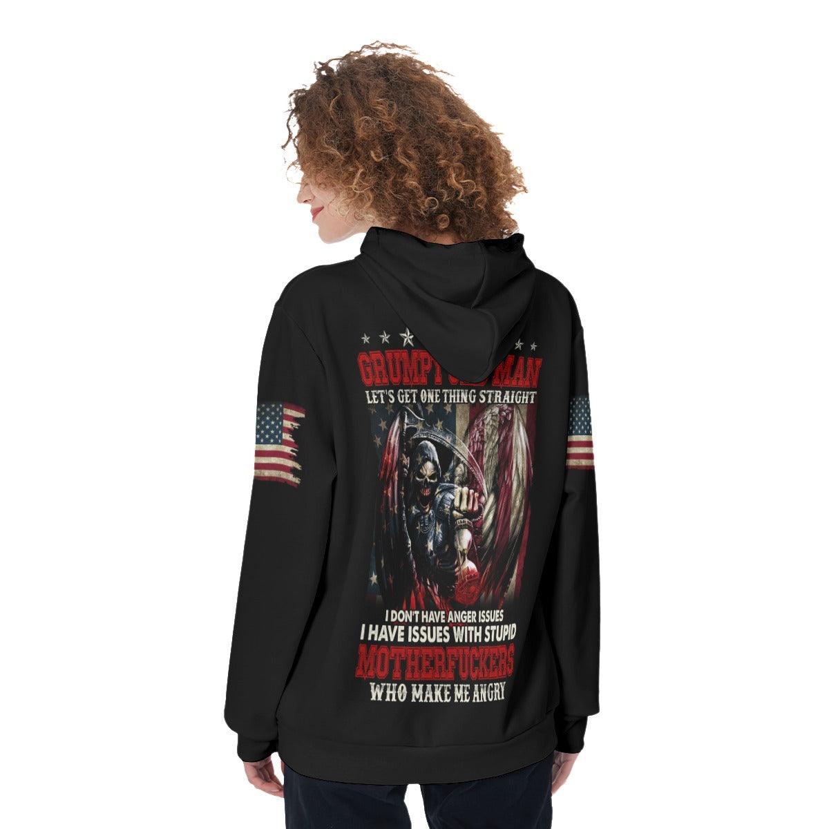 I'm A Grumpy Old Man Funny Hoodie For Women - Wonder Skull