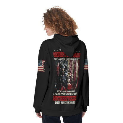 I'm A Grumpy Old Man Funny Hoodie For Women - Wonder Skull