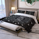 Tarot Goth Pattern Flannel Fleece Quilt & Pillow Cases - Wonder Skull