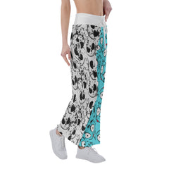 Nightmare Emo Brush Women's High-waisted Wide Leg Pants | Wonder Skull