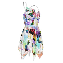 Skull Butterfly Pattern All-Over Print Women's Slip Dress - Wonder Skull