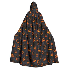 Halloween Scary Pumpkin Hooded Cloak - Wonder Skull