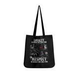 Loyalty Is What We Live For Respect Skull Tote Bags - Wonder Skull
