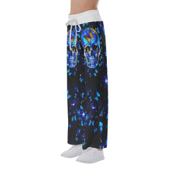 Leon Butterfly Skull High-waisted Wide Leg Pants - Wonder Skull