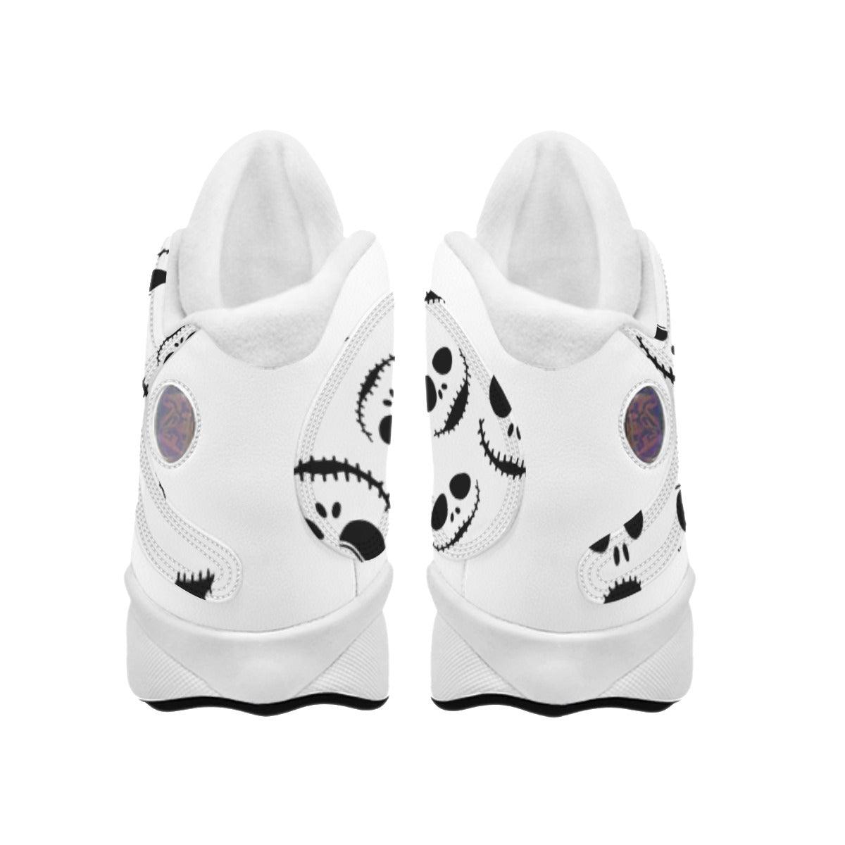 Nightmare Pattern Black Men's Curved Basketball Shoes - Wonder Skull