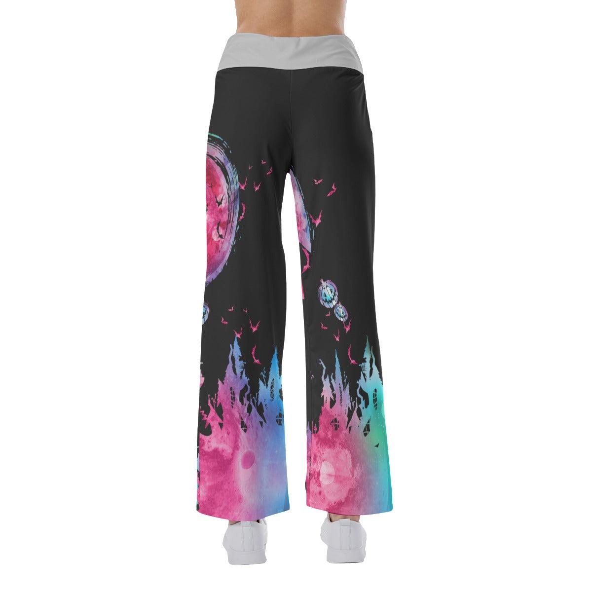 Little Nightmare Pink High-waisted Straight-leg Trousers - Wonder Skull
