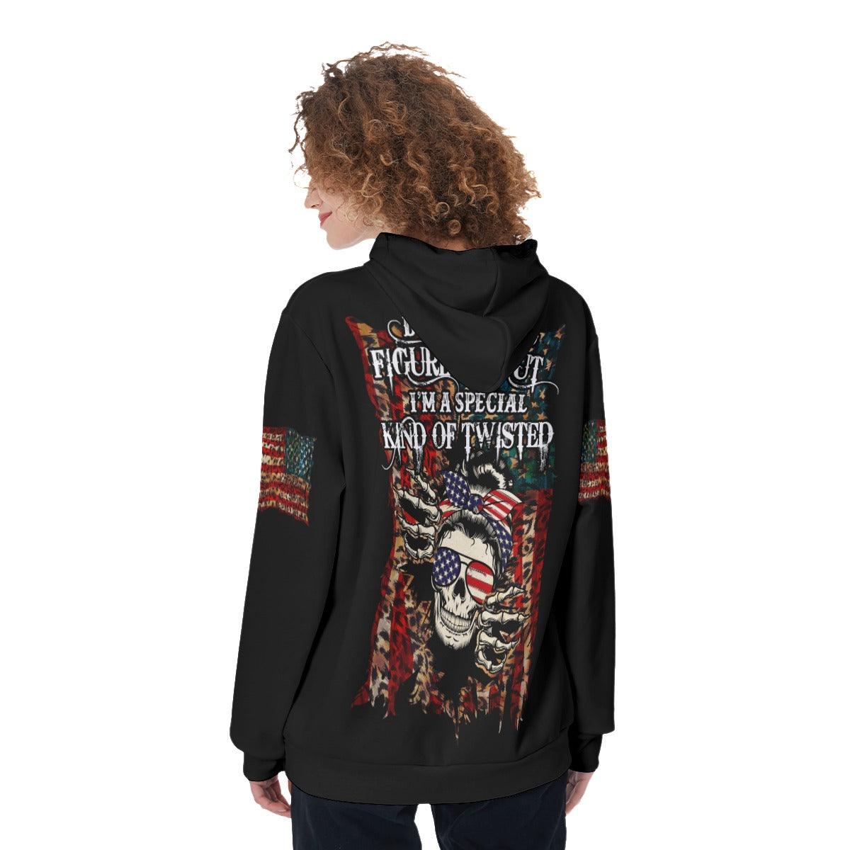 Don't Try To Figure Me Out Funny Hoodie For Women - Wonder Skull
