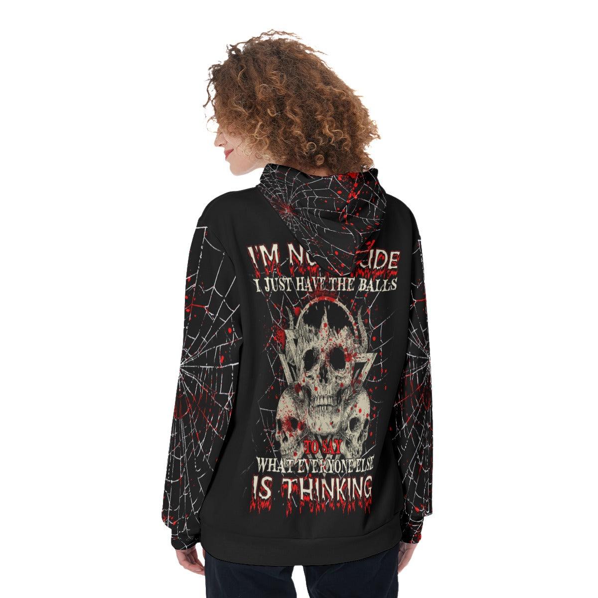 I'm Not Rude I Just Have The Balls Funny Hoodie For Women - Wonder Skull
