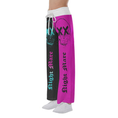 Hot Skull Face Nightmare High-waisted Straight-leg Trousers - Wonder Skull