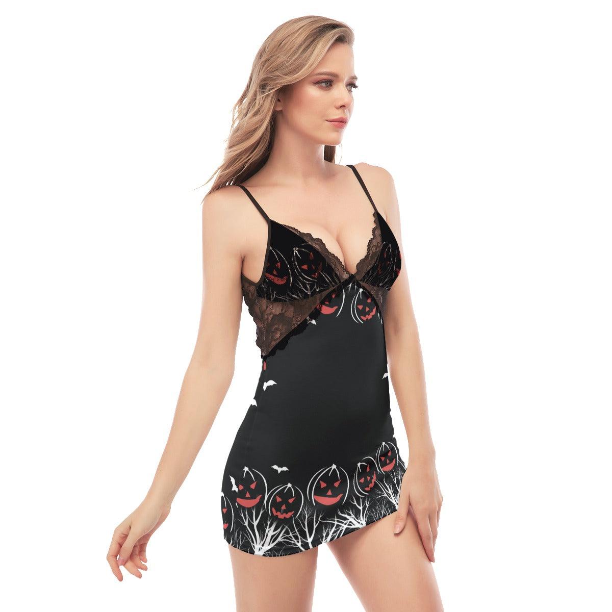 Pumpkin Forest Lace Chemise Nightgown - Wonder Skull