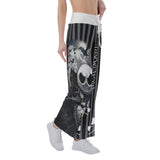 Halloween Nightmare Gothic Art Women's High-waisted Wide Leg Pants | Wonder Skull
