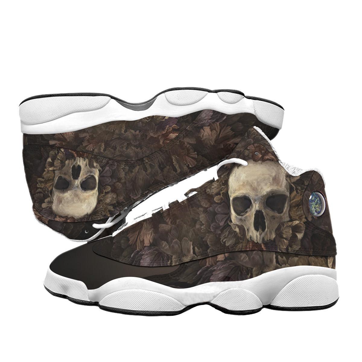 Skull Dark Flower Art Women's Sneaker Shoes - Wonder Skull