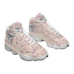 Skull Rose Flower Pattern Men's Sneaker Shoes - Wonder Skull