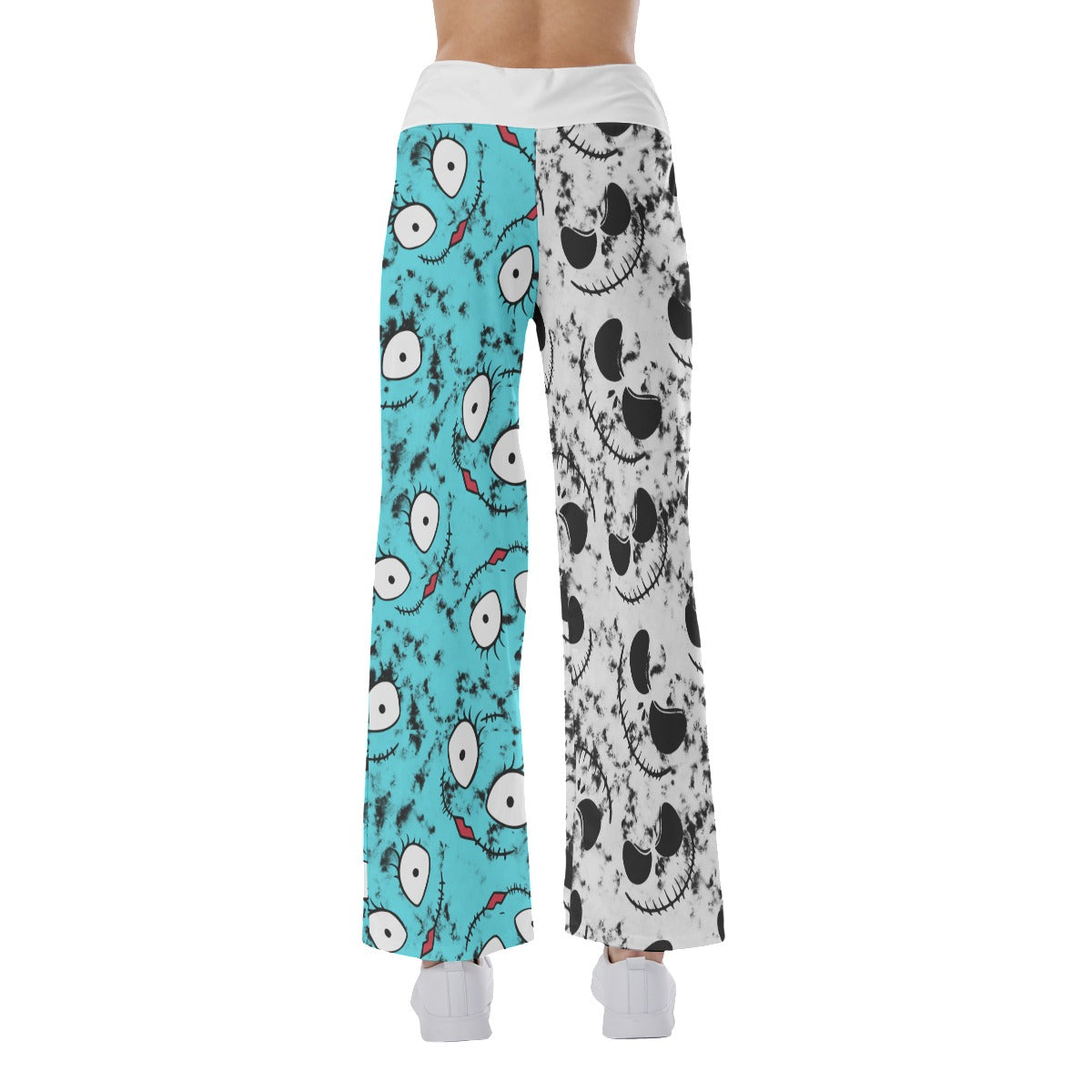 Nightmare Emo Brush Women's High-waisted Wide Leg Pants | Wonder Skull