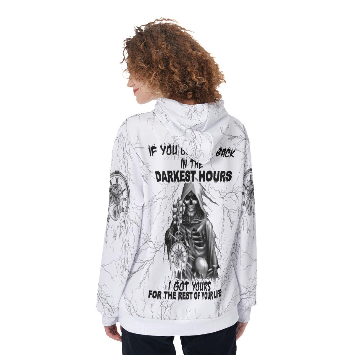 If You Got My Back In The Darkest Hours Funny Hoodie For Women - Wonder Skull