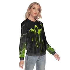 Death Thunder Slim Round Neck Sweatshirt - Wonder Skull