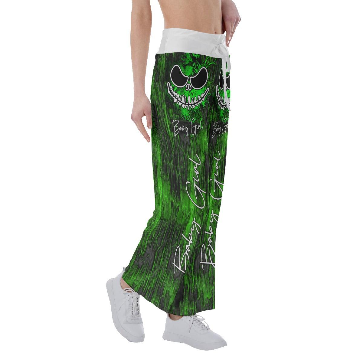 Horror Green Nightmare High-waisted Wide Leg Pants - Wonder Skull
