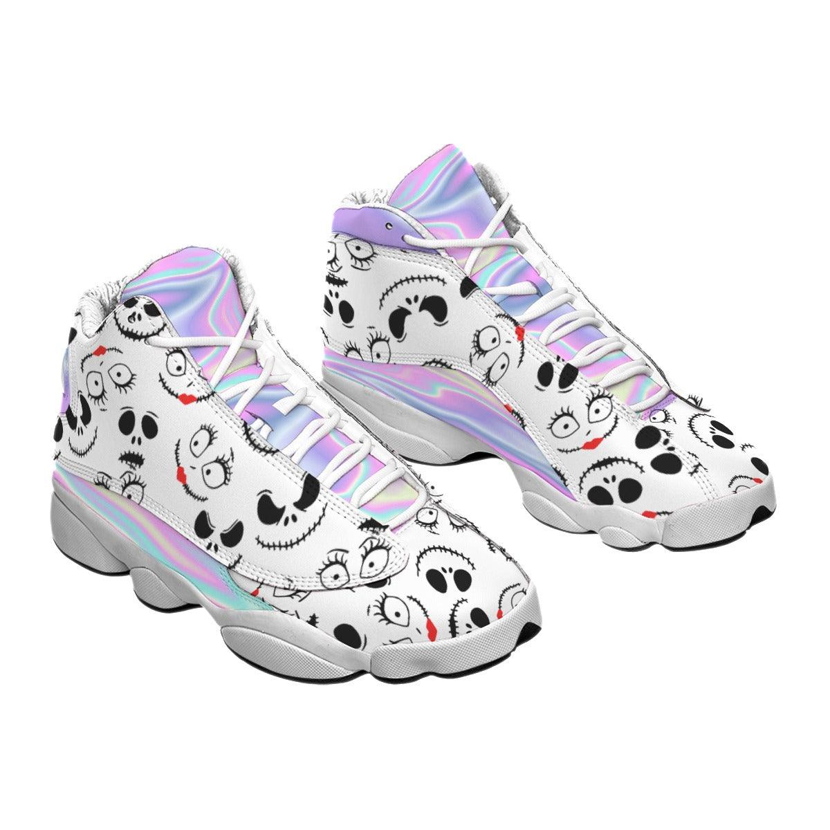 Nightmare Hologram Pattern Women's Curved Basketball Shoes Sneaker - Wonder Skull