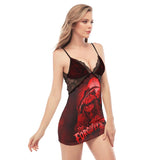 The Forgotten Path Scary Pumpkin Lace Chemise Nightgown - Wonder Skull