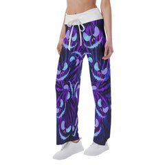 Tiedye Violet Nightmare Women's High-waisted Wide Leg Pants | Wonder Skull