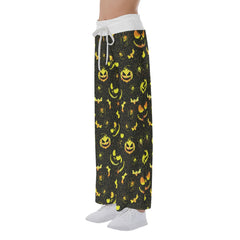 Halloween Nightmare Bat Women's High-waisted Wide Leg Pants | Wonder Skull