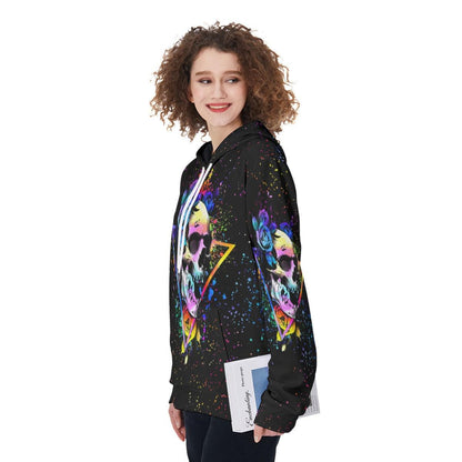 Warning This Tattooed Girl Colorful Skull Funny Hoodie For Women - Wonder Skull